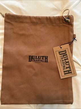 Duluth Trading Co Brown Canvas Drawstring Pouch